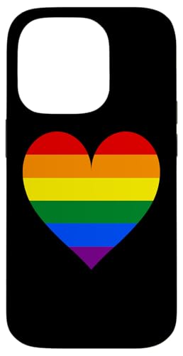 Hülle für iPhone 14 Pro Rainbow Heart LGBT Pride Handyhülle von CJ Phone Cases