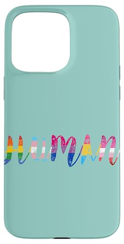 Hülle für iPhone 15 Pro Max Human LGBTQ Pride Mintgrün von CJ Phone Cases