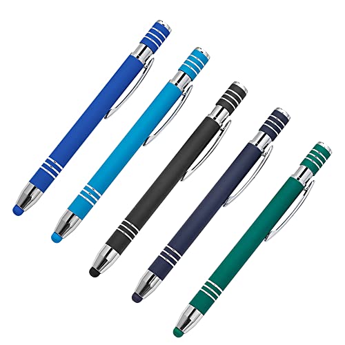 5 Stück Touch Pen Handy, CJBIN 5 Farben Tablet Stift 2 in 1 Kugelschreiber mit Touchpen, Eingabestift Multifunktionaler, Stylus Pen für ipad, Tablet, Kindle, Notiz und Alle Smartphone von CJBIN