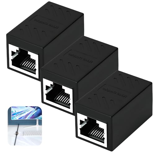3 Stück RJ45-Koppler, Netzwerkkoppler, Ethernet-Steckverbinder, Geschirmter Inline-Koppler, Lan Verbinder Netzwerkkabel, Ethernet Kabel Patchkabel, Lan Kabel Verlängerung für Cat 7 Cat6 Cat5 Cat5e 3 Stück RJ45-Koppler, Netzwerkkoppler, Ethernet-Steckverbinder, Geschirmter Inline-Koppler, Lan Verbinder Netzwerkkabel, Ethernet Kabel Patchkabel, Lan Kabel Verlängerung für Cat 7 Cat6 Cat5 Cat5e von CJMUQHEHH