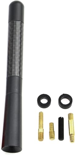 8cm Autoantenne kurz Universal, Premium Mini Antenne Auto mit M4/M5/M6 Schraubenset für FM/AM Radio, KFZ-Antennenhalterung Schwarz, Antenne Auto kurz, Ersatzantenne von CJMUQHEHH