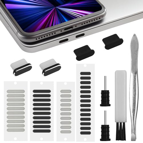 52-teiliges USB-C-Staubschutzstecker-Set, kompatibel mit iPhone 15-Serie, USB-C-Port-Abdeckung, Handy-Ladeanschluss-Reiniger für Samsung Galaxy S23, S22, Ultra, S21, FE, S20, Note 20 und alle 52-teiliges USB-C-Staubschutzstecker-Set, kompatibel mit iPhone 15-Serie, USB-C-Port-Abdeckung, Handy-Ladeanschluss-Reiniger für Samsung Galaxy S23, S22, Ultra, S21, FE, S20, Note 20 und alle von CKANDAY