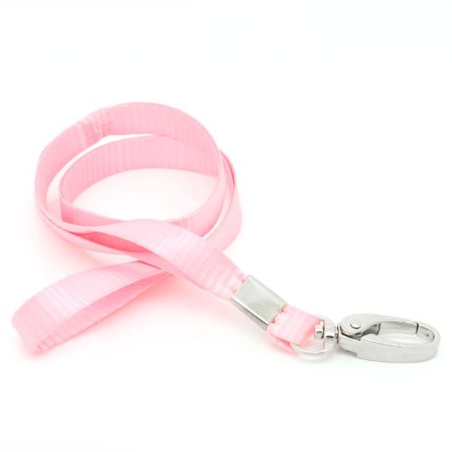 CKB LTD 10x Premium Pink Rosa Lanyard Band Halsband Neck Strap Swivel Metall-Klipp For ID Card Ausweiskartenhalter Holder 84cm von CKB LTD