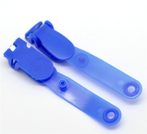 CKB Ltd 500 x Blue Blau Plastik Crocodile Clips for ID Badge Holders Strap 70 x 13mm von CKB LTD
