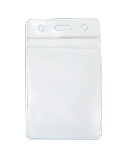 CKB LTD Ausweishalter, Kunststoff, vertikal, wasserdicht, transparent, für Ausweis, mit wiederverschließbarem Verschluss, 6,8 cm x 11 cm, für Karten 6,5 x 9 cm, 10 Stück von CKB LTD