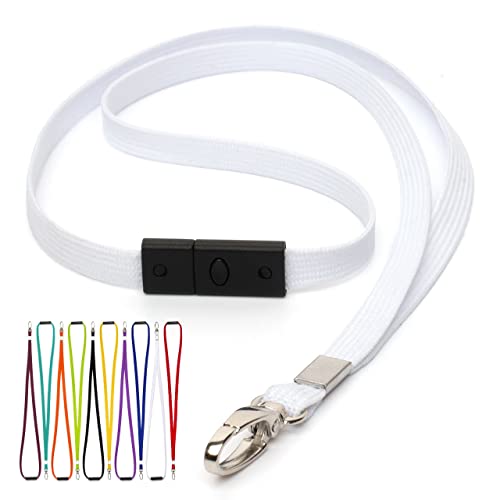 CKB LTD Weiß Schlüsselband mit Sicherheitsverschluss Metall-Klipp Für Büro Mitarbeiter Besucher ID Ausweishalter Lanyards Schlüsselbänder Für Namensschilder Umhängebänder Packung mit 100 Stk CKB LTD Weiß Schlüsselband mit Sicherheitsverschluss Metall-Klipp Für Büro Mitarbeiter Besucher ID Ausweishalter Lanyards Schlüsselbänder Für Namensschilder Umhängebänder Packung mit 100 Stk von CKB LTD