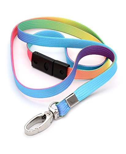 CKB Ltd® 20x Breakaway FADE MULTI-COLOURED Mehrfarbig Bunt Lanyards Neck Strap Band Halsband Metall-Klipp For ID Card Ausweiskartenhalter Flippig Schlüsselband mit Sicherheitsverschluss Schlauchband von CKB LTD