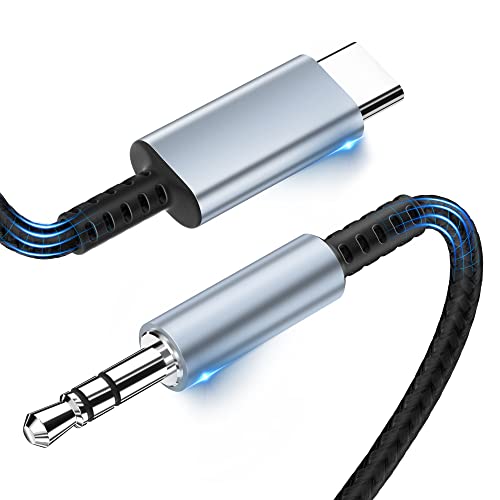 CKCN USB C auf Klinke AUX Kabel 1,2M, USB C auf 3,5mm Jack Klinke Kabel für Samsung Galaxy S23/S22/S21/Note10, USB C Klinke Aux Kabel Auto Handy für Huawei P40/P30/P20/Mate 30, Oneplus, Xiaomi von CKCN