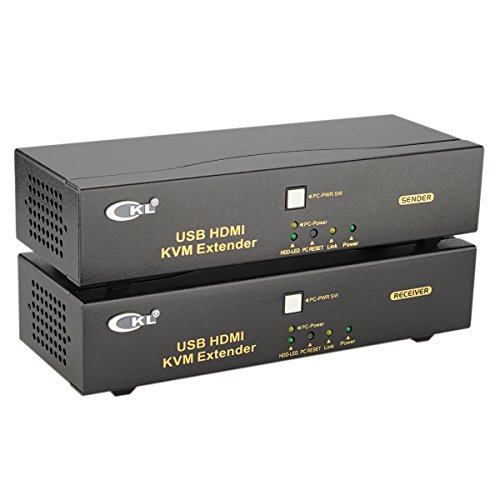 CKL 328 Feet USB 2.0 HDMI KVM Ethernet Extender 4Kx2K Support Audio and Microphone, Black CKL-100HU2 von CKL