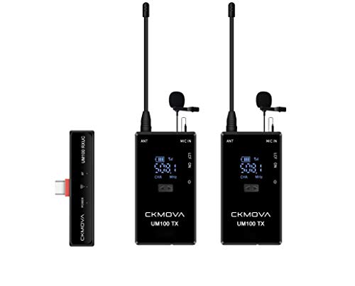 CKMOVA UM100 KIT4 - DUAL TIE Wireless Microphone Set for USB-C von CKMOVA