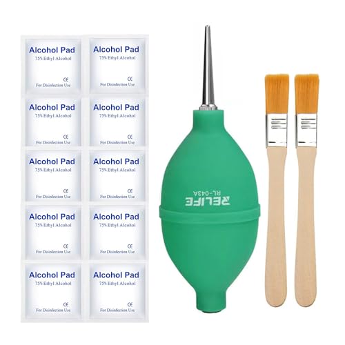 Luftgebläse Staubblaster, 13-teiliges Tastatur-Staubreinigungswerkzeug-Set, Staubblaskugel mit kurzen und langen Düsen für Spiegelreflexkamera, Objektiv, Mikroskope, Teleskop und Tablet-Bildschirme Luftgebläse Staubblaster, 13-teiliges Tastatur-Staubreinigungswerkzeug-Set, Staubblaskugel mit kurzen und langen Düsen für Spiegelreflexkamera, Objektiv, Mikroskope, Teleskop und Tablet-Bildschirme von CLABMROEC