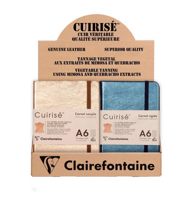 CLAIREFONTAINE Einsteck-Fotoalbum Display Notizbücher Cuirisé TM A6 - Gemischte Sortierung 400104C, LEDER TASCHEN & LEDERWAREN von CLAIREFONTAINE