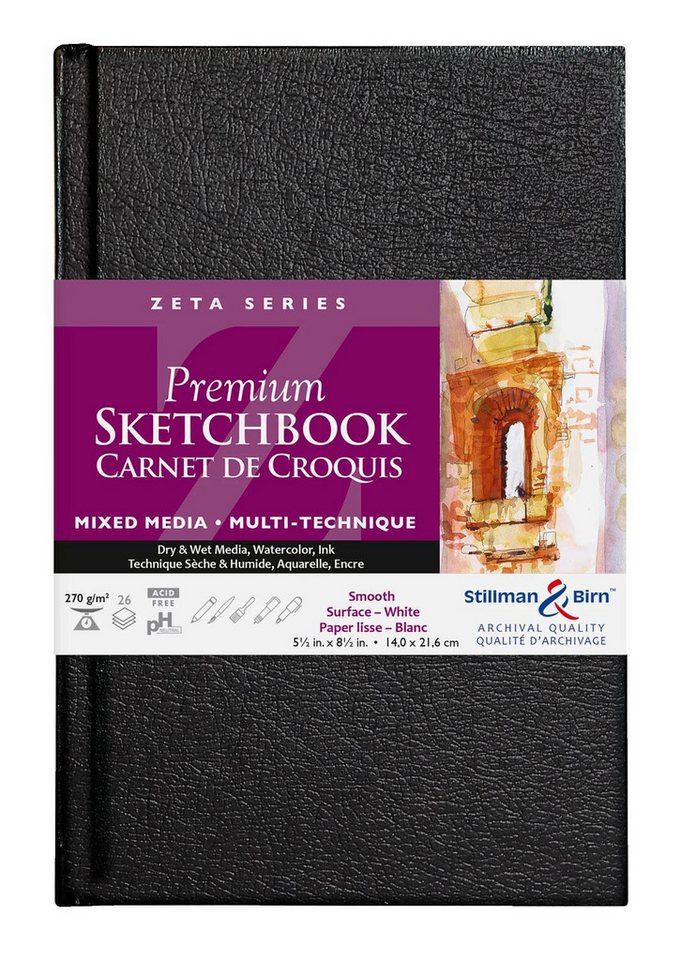 CLAIREFONTAINE Einsteck-Fotoalbum Stillman&Birn Skizzenbuch 26 Blatt 14x21,6cm Weiß 900580SBC, Kunst Clairefontaine von CLAIREFONTAINE