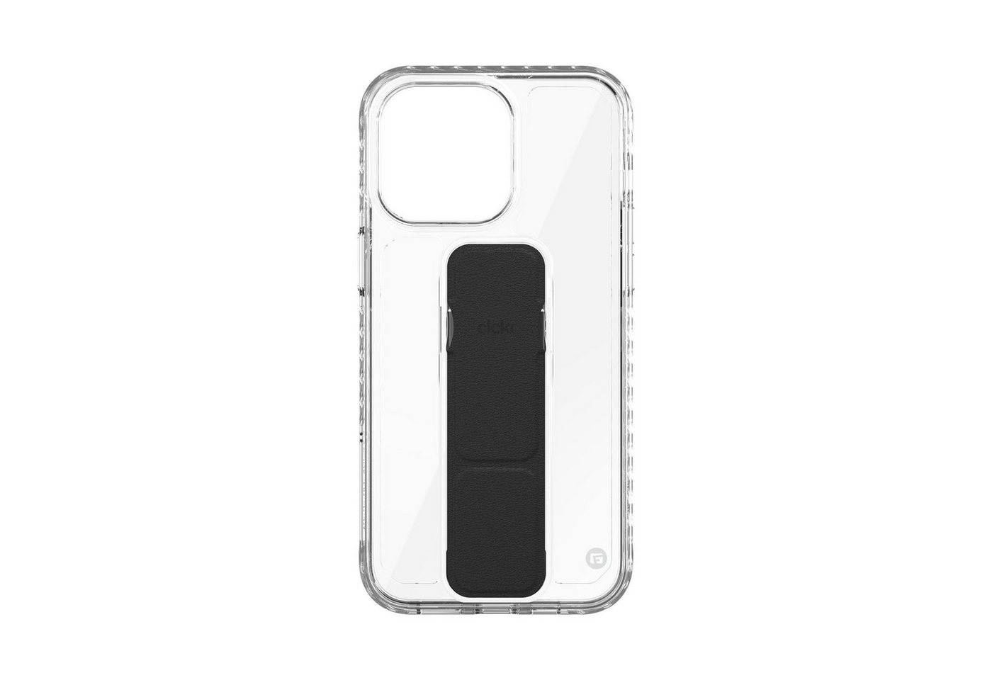 CLCKR Handyhülle CLCKR Stand und Grip Case für iPhone 15 Pro Max - clear/black von CLCKR