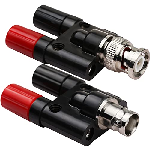 CLDIY BNC Stecker/Buchse auf 4mm Dual Female Jack Buchse Binding Posts RF Koax Koaxial Splitter Connector Adapter BNC Bananenadapter für HF Funkantennen, 2 Stück CLDIY BNC Stecker/Buchse auf 4mm Dual Female Jack Buchse Binding Posts RF Koax Koaxial Splitter Connector Adapter BNC Bananenadapter für HF Funkantennen, 2 Stück von CLDIY