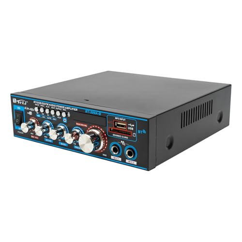CLEADONG HiFi-Verstärker, Stereo Amplifier VollverstäRker Spitzenleistung180W+180W, Mit Fernbedienung für HiFi, Heimkino Oder Kleine Pa Und Karaoke von CLEADONG