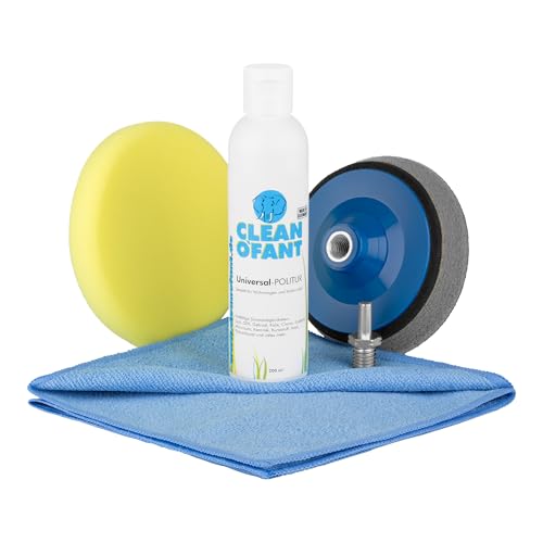 CLEANOFANT Universal-POLITUR Set für Akkuschrauber & Poliermaschine | Lack GFK Gelcoat polieren - für Wohnwagen Wohnmobil Caravan Boot CLEANOFANT Universal-POLITUR Set für Akkuschrauber & Poliermaschine | Lack GFK Gelcoat polieren - für Wohnwagen Wohnmobil Caravan Boot von CLEANOFANT