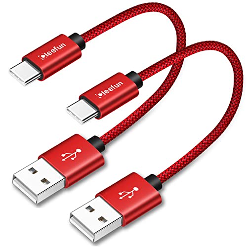 CLEEFUN Kurzes USB C Kabel 30CM 2Stück, USB C Ladekabel und Datenkabel Kurz, 3A USB A auf Typ C Schellladekabel für S10 S23 S22 S21 S20 fe S9 S8, A13 A54 A53 A52s A50, Pixel Xperia XZ LG Tablet von CLEEFUN