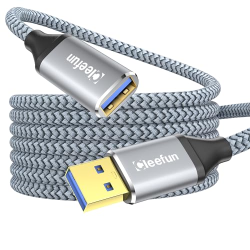 CLEEFUN USB 3.0 Verlängerung 5M, 5Gbps Verlängerungskabel, A Auf A Extender Mit Premiun Nylonkabel Für PS5/4 Pro, Stick Kartenlesegerät, Tastatur, Drucker, Scanner, Kamera, Hub CLEEFUN USB 3.0 Verlängerung 5M, 5Gbps Verlängerungskabel, A Auf A Extender Mit Premiun Nylonkabel Für PS5/4 Pro, Stick Kartenlesegerät, Tastatur, Drucker, Scanner, Kamera, Hub von CLEEFUN