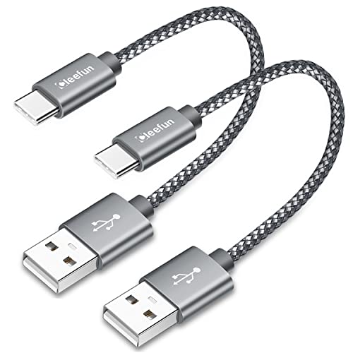 CLEEFUN USB C Kabel Kurz [2Stück 30CM/0.3M], 3A Ladekabel USB C, USB A auf Typ C Schellladekabel für Samsung S10 S23 S22 S21 S20 S9 S8, A13 A12 A50 A51 A52 A52s A53 A54, Pixel Xperia XZ LG usw von CLEEFUN