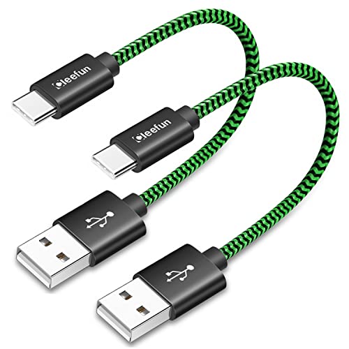 CLEEFUN USB C Kabel Kurz 3A Schnellladung [2Stück 30CM/0.3M], Ladekabel USB C, Robust Nylon USB A auf USB C Ladekabel für S10 S20 S21 S22 S9 S8 A51 A52 A52s A50 A22 A12, M12 M31 M32, P30 P20 lite von CLEEFUN
