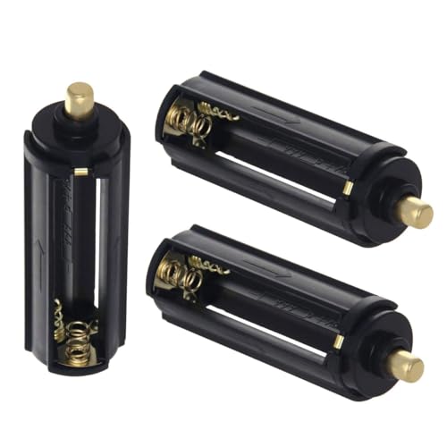 CLEZGO 3 x AAA-Batteriehalter-Adapter, schwarz, zylindrische Batterie-Aufbewahrung, Halter für 3 x 1,5 V AAA-Batterien, Taschenlampe CLEZGO 3 x AAA-Batteriehalter-Adapter, schwarz, zylindrische Batterie-Aufbewahrung, Halter für 3 x 1,5 V AAA-Batterien, Taschenlampe von CLEZGO