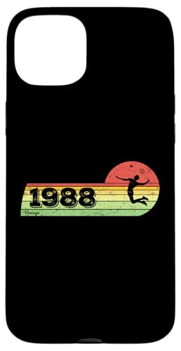 Federball Spieler Jahrgang 1988 Geburtstag game Badminton Hülle für iPhone 15 Plus Federball Spieler Jahrgang 1988 Geburtstag game Badminton Hülle für iPhone 15 Plus von CLICK-HERE for more Badminton-game Birthday Shirts