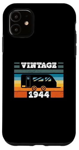 Campingwagen Camping Jahrgang 1944 Geburtstags Wohnwagen Hülle für iPhone 11 von CLICK-HERE for more Caravan-Trailer Birthday Shirt
