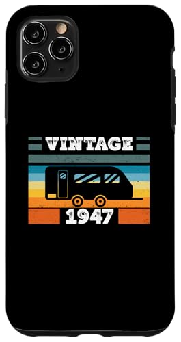 Campingwagen Camping Jahrgang 1947 Geburtstags Wohnwagen Hülle für iPhone 11 Pro Max von CLICK-HERE for more Caravan-Trailer Birthday Shirt