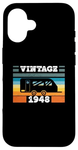 Campingwagen Camping Jahrgang 1948 Geburtstags Wohnwagen Hülle für iPhone 16 Campingwagen Camping Jahrgang 1948 Geburtstags Wohnwagen Hülle für iPhone 16 von CLICK-HERE for more Caravan-Trailer Birthday Shirt