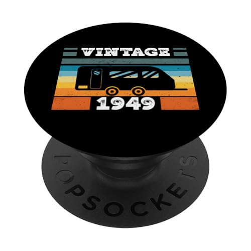 Campingwagen Camping Jahrgang 1949 Geburtstags Wohnwagen PopSockets Klebender PopGrip Campingwagen Camping Jahrgang 1949 Geburtstags Wohnwagen PopSockets Klebender PopGrip von CLICK-HERE for more Caravan-Trailer Birthday Shirt