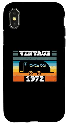 Campingwagen Camping Jahrgang 1972 Geburtstags Wohnwagen Hülle für iPhone X/XS Campingwagen Camping Jahrgang 1972 Geburtstags Wohnwagen Hülle für iPhone X/XS von CLICK-HERE for more Caravan-Trailer Birthday Shirt