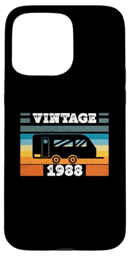Campingwagen Camping Jahrgang 1988 Geburtstags Wohnwagen Hülle für iPhone 15 Pro Max Campingwagen Camping Jahrgang 1988 Geburtstags Wohnwagen Hülle für iPhone 15 Pro Max von CLICK-HERE for more Caravan-Trailer Birthday Shirt