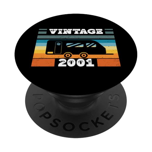 Campingwagen Camping Jahrgang 2001 Geburtstags Wohnwagen PopSockets Klebender PopGrip Campingwagen Camping Jahrgang 2001 Geburtstags Wohnwagen PopSockets Klebender PopGrip von CLICK-HERE for more Caravan-Trailer Birthday Shirt