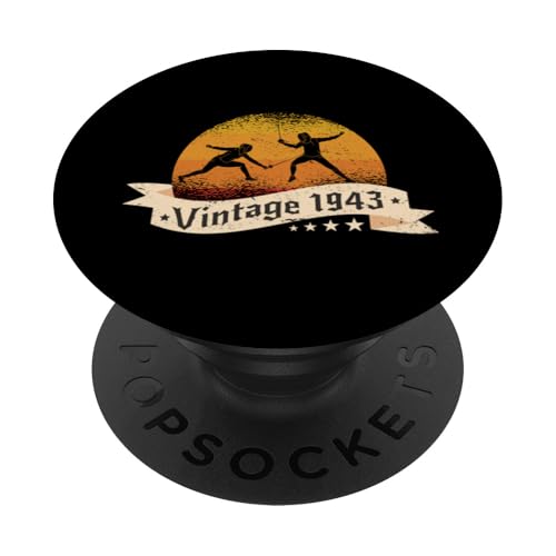 Fechter Jahrgang 1943 Geburtstag Fechtsport Fechten PopSockets Klebender PopGrip Fechter Jahrgang 1943 Geburtstag Fechtsport Fechten PopSockets Klebender PopGrip von CLICK-HERE for more Fencing Birthday Shirts