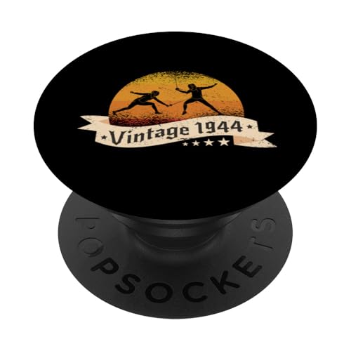 Fechter Jahrgang 1944 Geburtstag Fechtsport Fechten PopSockets Klebender PopGrip Fechter Jahrgang 1944 Geburtstag Fechtsport Fechten PopSockets Klebender PopGrip von CLICK-HERE for more Fencing Birthday Shirts