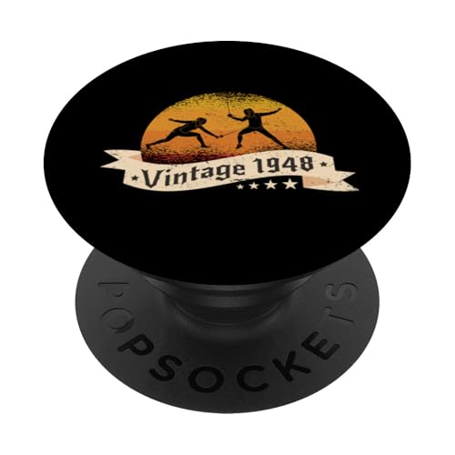 Fechter Jahrgang 1948 Geburtstag Fechtsport Fechten PopSockets Klebender PopGrip Fechter Jahrgang 1948 Geburtstag Fechtsport Fechten PopSockets Klebender PopGrip von CLICK-HERE for more Fencing Birthday Shirts