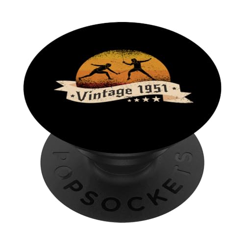 Fechter Jahrgang 1951 Geburtstag Fechtsport Fechten PopSockets Klebender PopGrip Fechter Jahrgang 1951 Geburtstag Fechtsport Fechten PopSockets Klebender PopGrip von CLICK-HERE for more Fencing Birthday Shirts