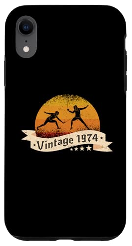 Fechter Jahrgang 1974 Geburtstag Fechtsport Fechten Hülle für iPhone XR von CLICK-HERE for more Fencing Birthday Shirts
