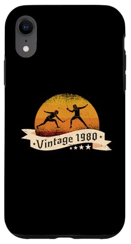 Fechter Jahrgang 1980 Geburtstag Fechtsport Fechten Hülle für iPhone XR Fechter Jahrgang 1980 Geburtstag Fechtsport Fechten Hülle für iPhone XR von CLICK-HERE for more Fencing Birthday Shirts