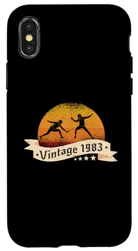 Fechter Jahrgang 1983 Geburtstag Fechtsport Fechten Hülle für iPhone X/XS Fechter Jahrgang 1983 Geburtstag Fechtsport Fechten Hülle für iPhone X/XS von CLICK-HERE for more Fencing Birthday Shirts