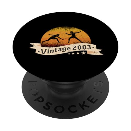 Fechter Jahrgang 2003 Geburtstag Fechtsport Fechten PopSockets Klebender PopGrip Fechter Jahrgang 2003 Geburtstag Fechtsport Fechten PopSockets Klebender PopGrip von CLICK-HERE for more Fencing Birthday Shirts