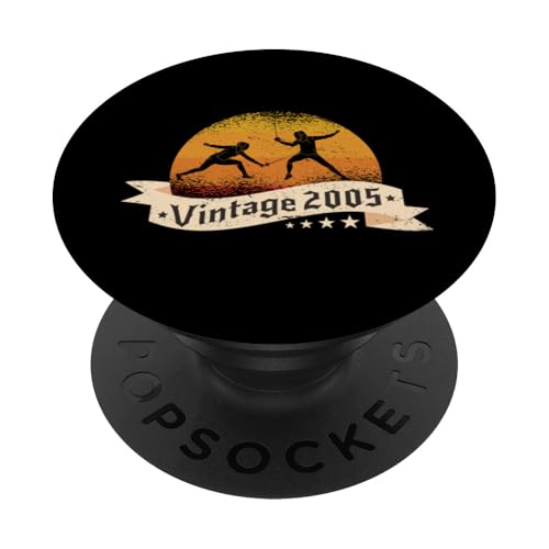 Fechter Jahrgang 2005 Geburtstag Fechtsport Fechten PopSockets Klebender PopGrip Fechter Jahrgang 2005 Geburtstag Fechtsport Fechten PopSockets Klebender PopGrip von CLICK-HERE for more Fencing Birthday Shirts