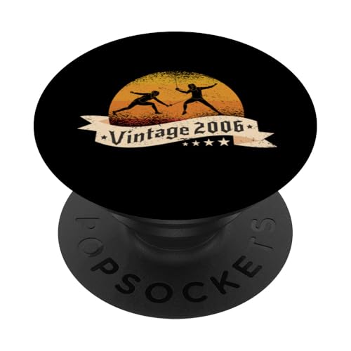 Fechter Jahrgang 2006 Geburtstag Fechtsport Fechten PopSockets Klebender PopGrip Fechter Jahrgang 2006 Geburtstag Fechtsport Fechten PopSockets Klebender PopGrip von CLICK-HERE for more Fencing Birthday Shirts