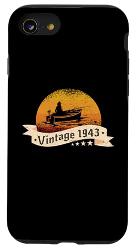 Angler Jahrgang 1943 Geburtstag Angelboot Angelrute Angeln Hülle für iPhone SE (2020) / 7 / 8 von CLICK-HERE for more Fishing Birthday Shirts