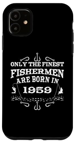 Angler Jahrgang 1959 Geburtstag geboren Angelzubehör Angeln Hülle für iPhone 11 Angler Jahrgang 1959 Geburtstag geboren Angelzubehör Angeln Hülle für iPhone 11 von CLICK-HERE for more Fishing Birthday Shirts