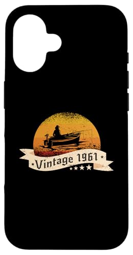 Angler Jahrgang 1961 Geburtstag Angelboot Angelrute Angeln Hülle für iPhone 16 Angler Jahrgang 1961 Geburtstag Angelboot Angelrute Angeln Hülle für iPhone 16 von CLICK-HERE for more Fishing Birthday Shirts