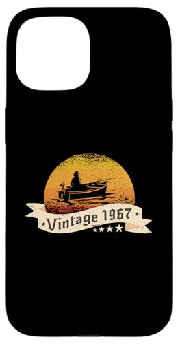 Angler Jahrgang 1967 Geburtstag Angelboot Angelrute Angeln Hülle für iPhone 15 Angler Jahrgang 1967 Geburtstag Angelboot Angelrute Angeln Hülle für iPhone 15 von CLICK-HERE for more Fishing Birthday Shirts