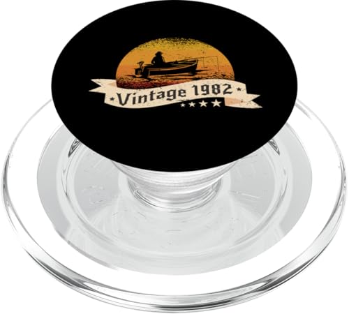 Angler Jahrgang 1982 Geburtstag Angelboot Angelrute Angeln PopSockets PopGrip für MagSafe Angler Jahrgang 1982 Geburtstag Angelboot Angelrute Angeln PopSockets PopGrip für MagSafe von CLICK-HERE for more Fishing Birthday Shirts