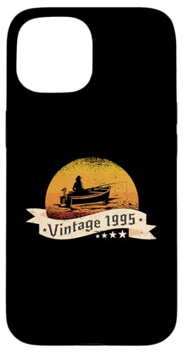 Angler Jahrgang 1995 Geburtstag Angelboot Angelrute Angeln Hülle für iPhone 15 Angler Jahrgang 1995 Geburtstag Angelboot Angelrute Angeln Hülle für iPhone 15 von CLICK-HERE for more Fishing Birthday Shirts